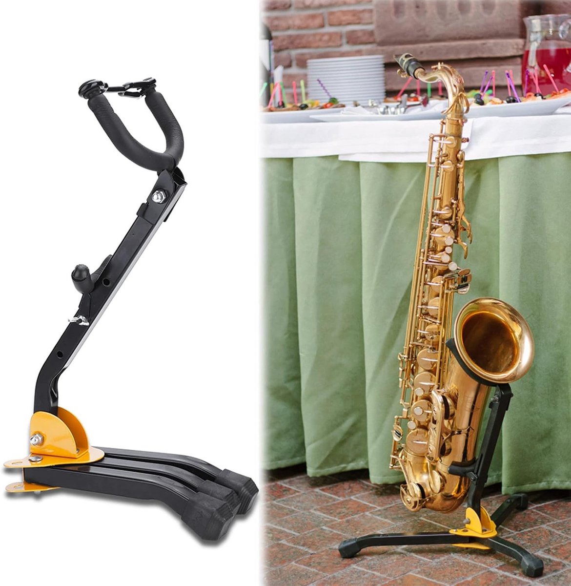 Verstelbare anti-slip standaard voor alt-saxofoon - Ideaal voor beginners en professionals, accessoires en onderdelen