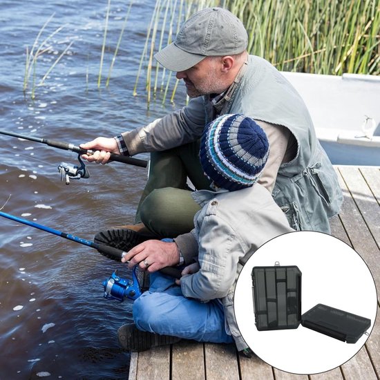 Set van 2 Waterdichte Visdozen met Verstelbare Compartimenten voor Visspullen en Accessoires, Ideaal voor Hengelsport en Outdoor Activiteiten — afbeelding 4