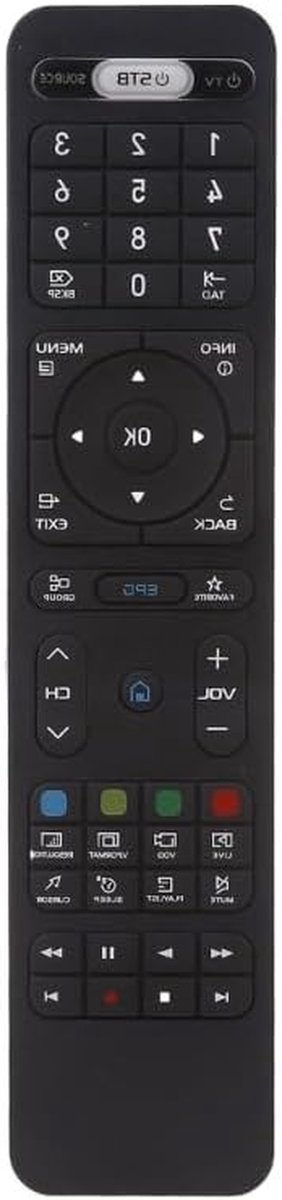 Afstandsbediening - Universele afstandsbediening - TV bedienen - Geen programmering nodig - 21 cm - Zwart