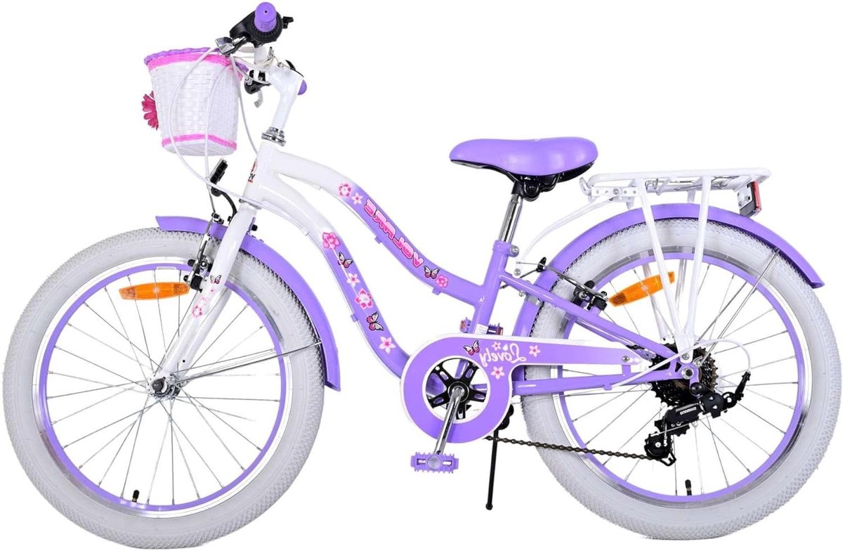 Kinderfiets Meisjes Fiets Kinderen Veilig Fietsen 6 Versnellingen 20 Inch Paars