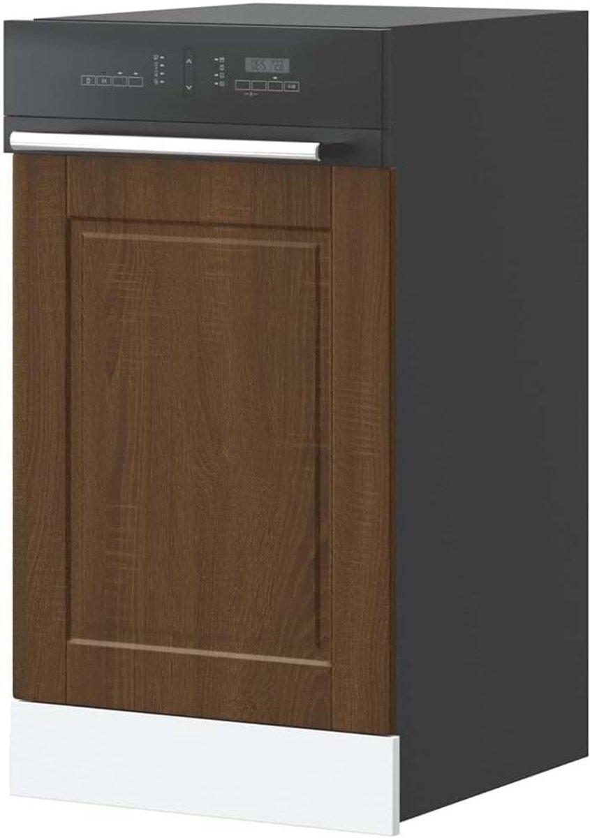 Vaatwasserpaneel - Keukenfront paneel - Keuken afwerken - Vochtbestendig materiaal - 45 x 15 x 67 cm - Bruin eiken