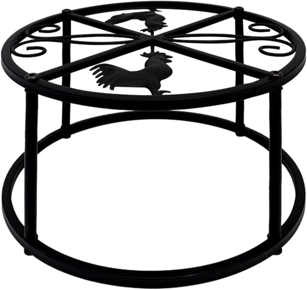 Voederrek - Voerstandaard - Dierenverzorging - Roestbestendige Coating - 30x30x18 cm - Zwart