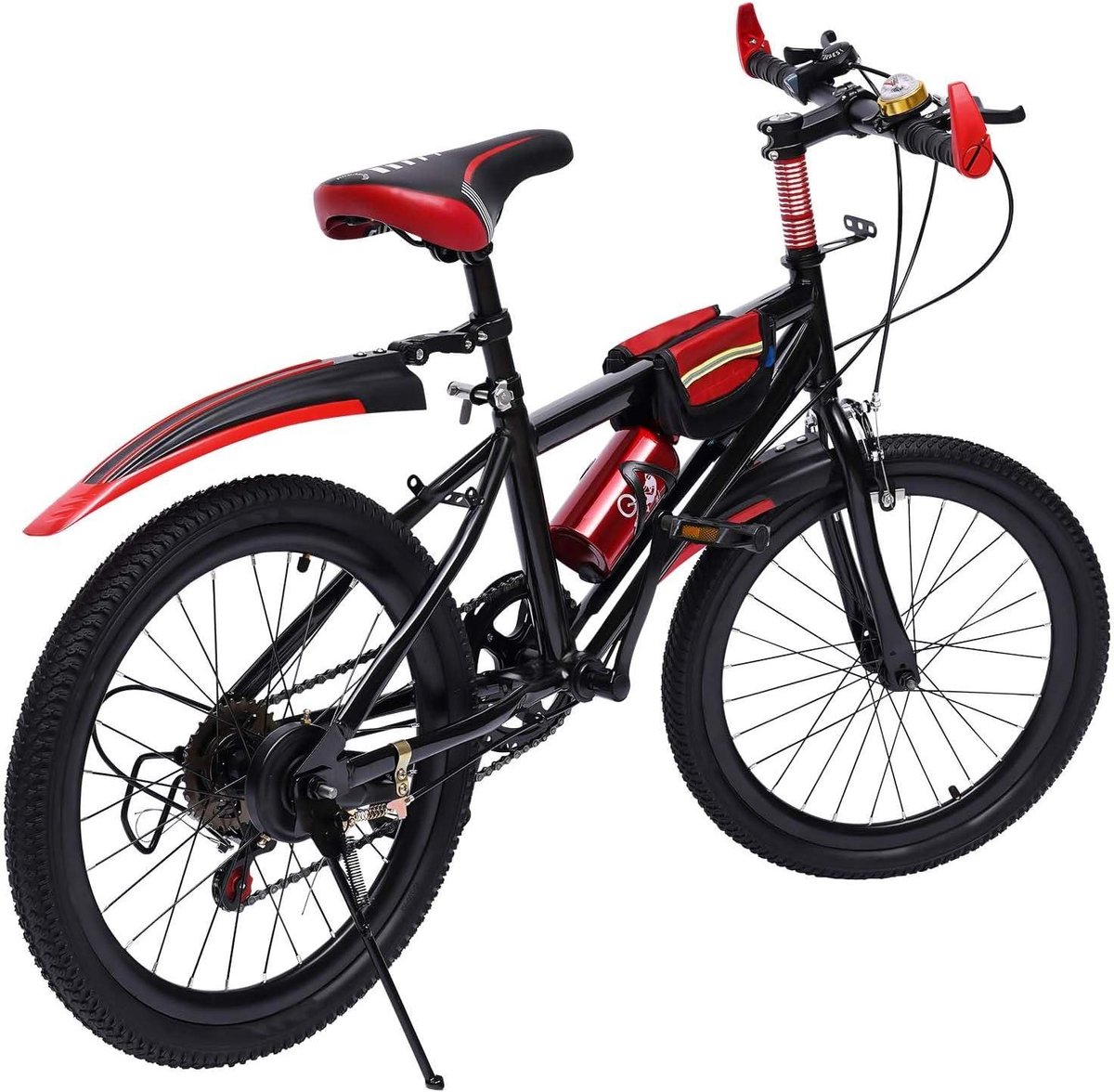 Kinder Mountainbike sfiets sfiets Buiten Fietsen Dubbel Remsysteem 20 inch Zwart Zilver