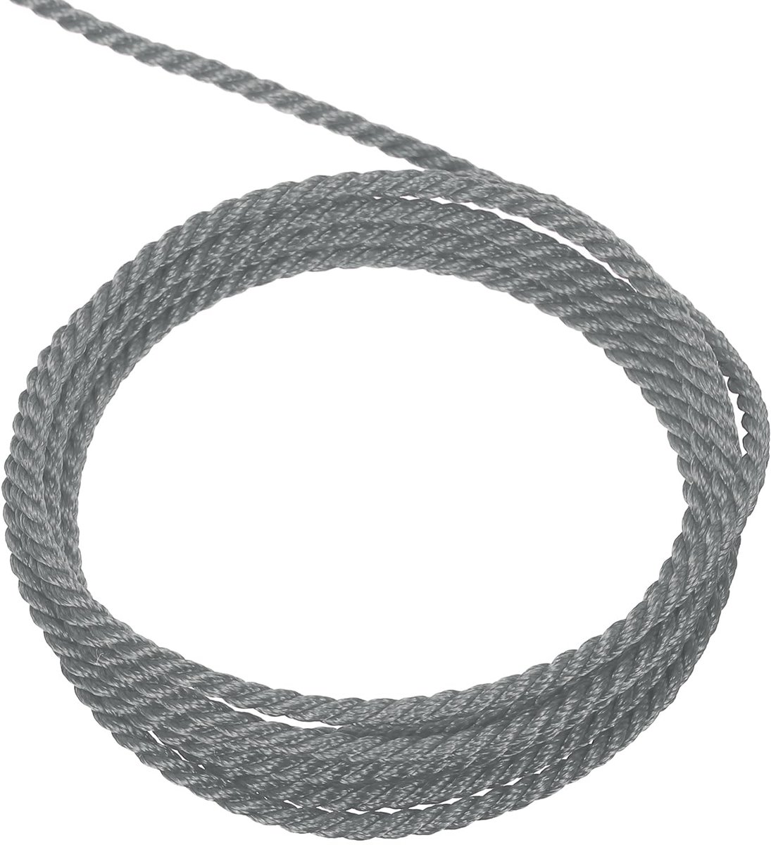 Kordelband van Polypropyleen, 1mm x 5m, Donkergrijs, 3 Strengen