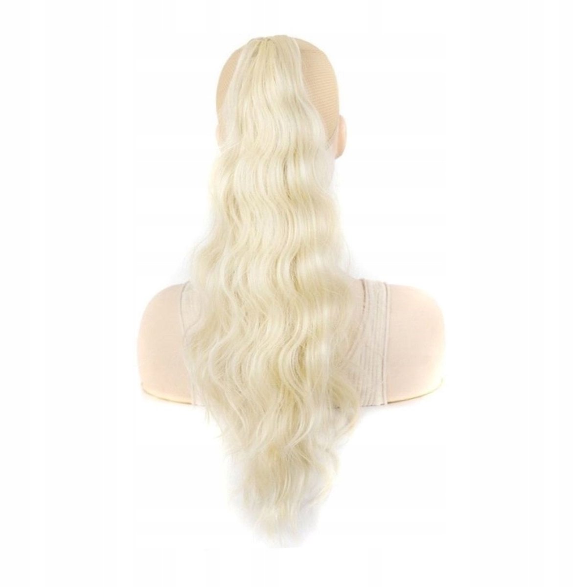 Dopson Korte Paardenstaart 55cm Krullend Lichtblond Synthetisch