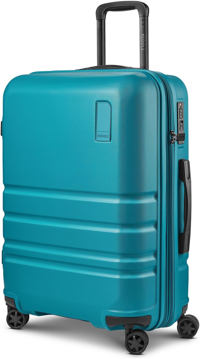 Redolz Pro ABS 4 wielen Trolley 65 cm met uitbreidingsplooi - Harde bagage - TSA slot - petrol