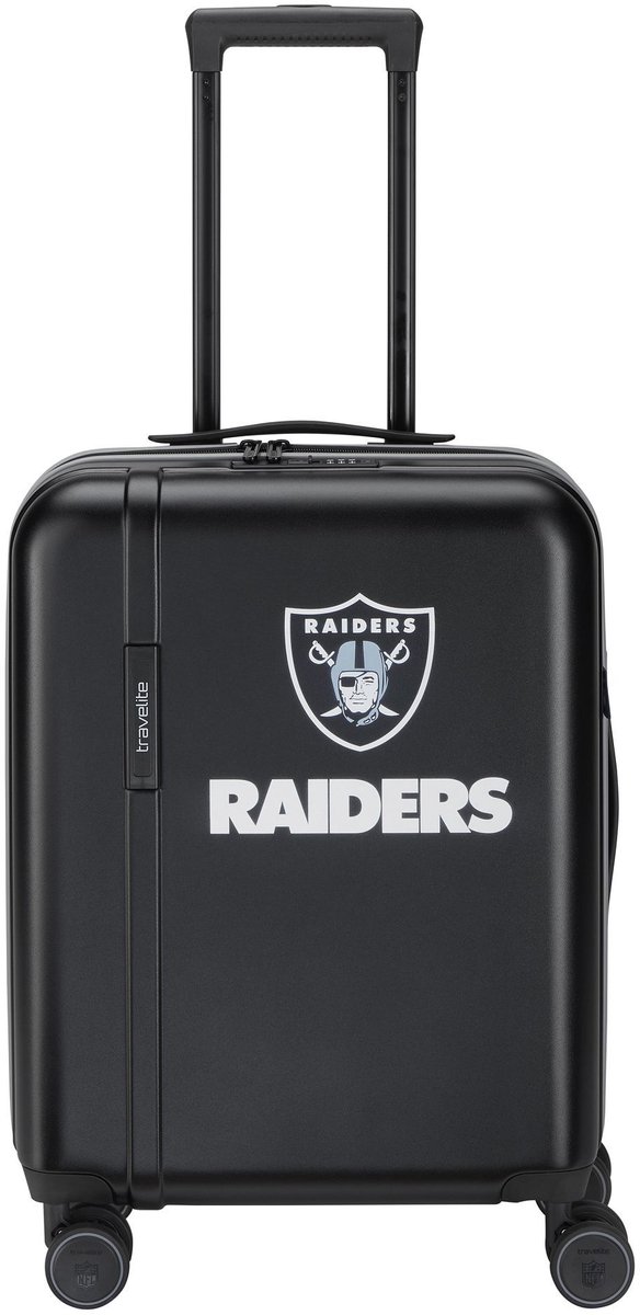 Travelite travelite x NFL 4 wielen Cabinewagen S 55 cm - Harde bagage - TSA slot - las vegas raiders