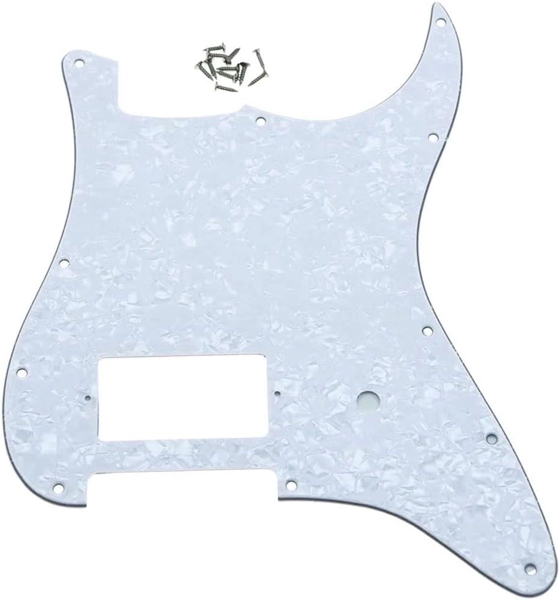 11 Hole ST Strat Een Humbucker Gitaar Slagplaat Scratch Plaat voor FD Delonge White Pearl