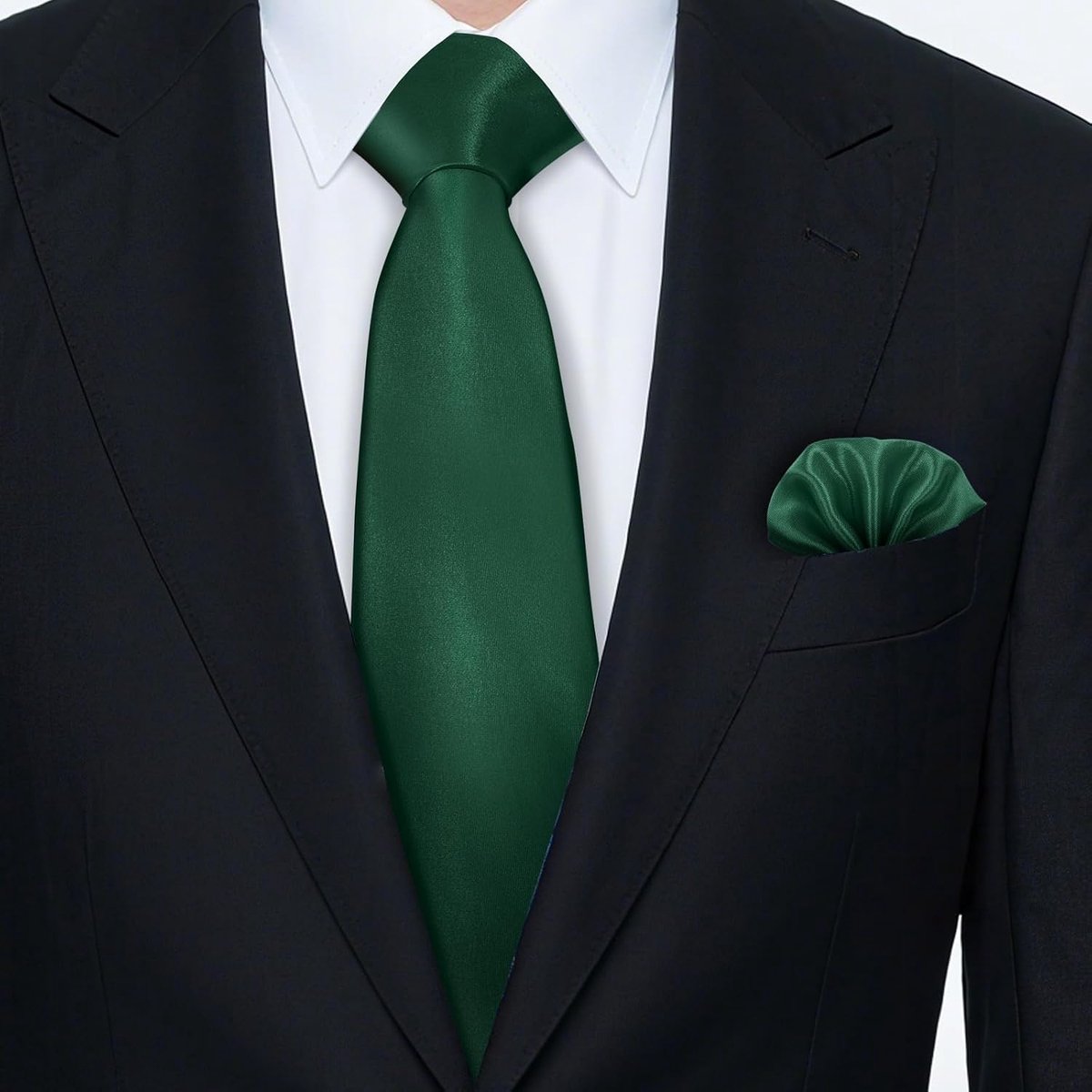 8 cm effen kleur stropdas formele stropdas en pochet set (23 x 23 cm) voor UK Mannen Business Bruiloft Party Werk Tie (8cm)