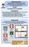 Jeu de détective avec trois suspects: Alain, Charlotte et Vic. Carte de deux pièces: salon et chambre. Vue d'ensemble des étapes et des règles du jeu.