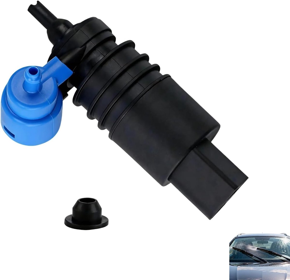 Waswaterpomp met afdichting, schermwasinstallatiepomp, krachtige waswaterpomp voor Golf modellen 4, 5, 6, 7 en Polo, vervangingsonderdeel voor voor- en achterschermwasinstallatie