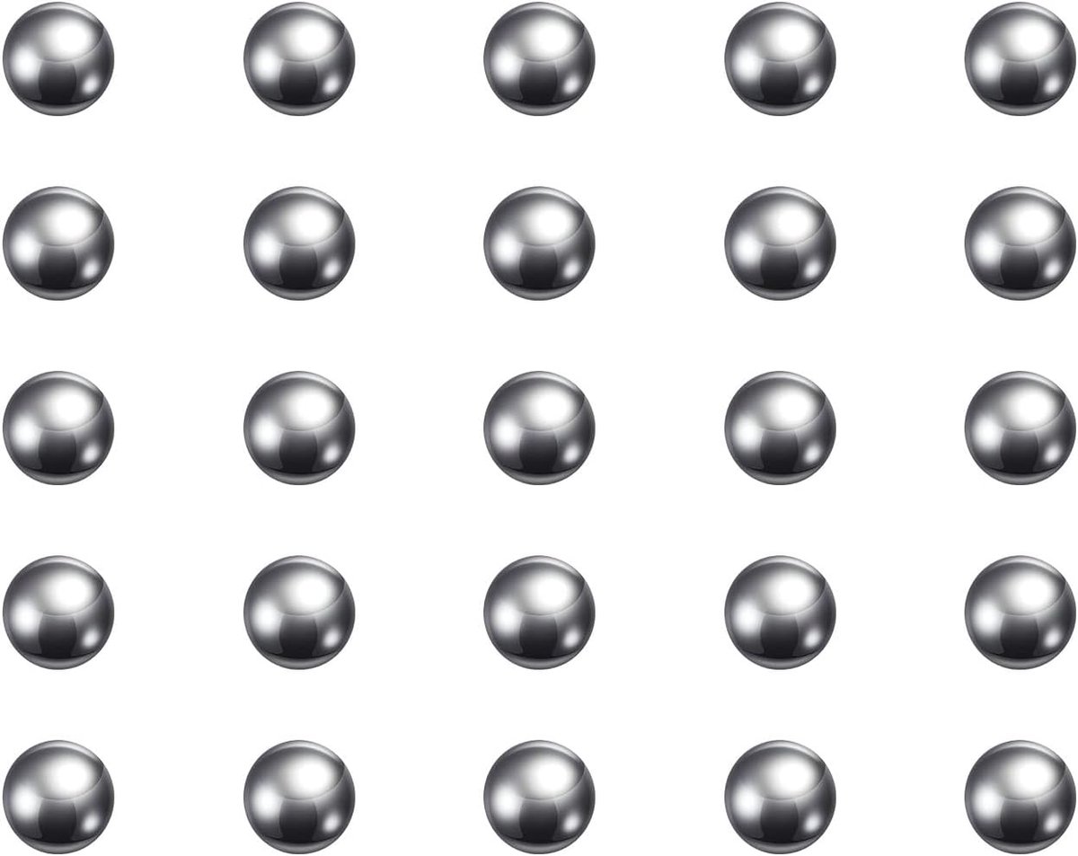 Sourcing map 25 stuks precisieballen 3 mm diameter G10 chroomstalen kogels voor lagers, zilver