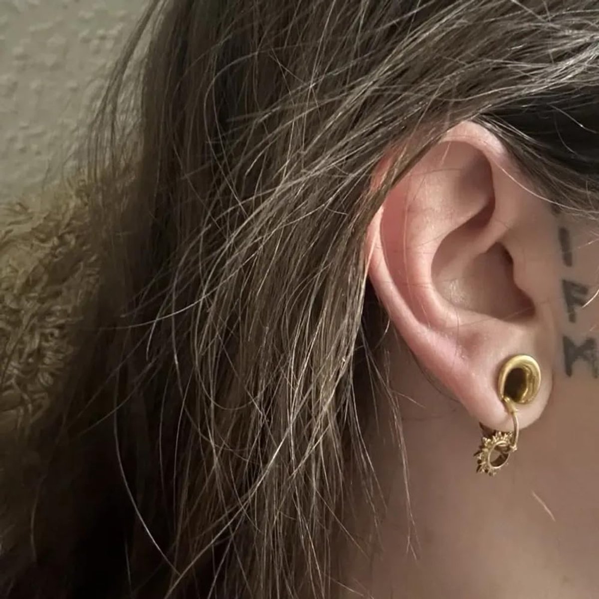 Flesh oortunnel steker oormeetinstrumenten oorhangers U-vorm roestvrij staal voor uitgerekte expander oorpiercing 8 mm tot 25 mm, 12mm(1/2"), Metaal