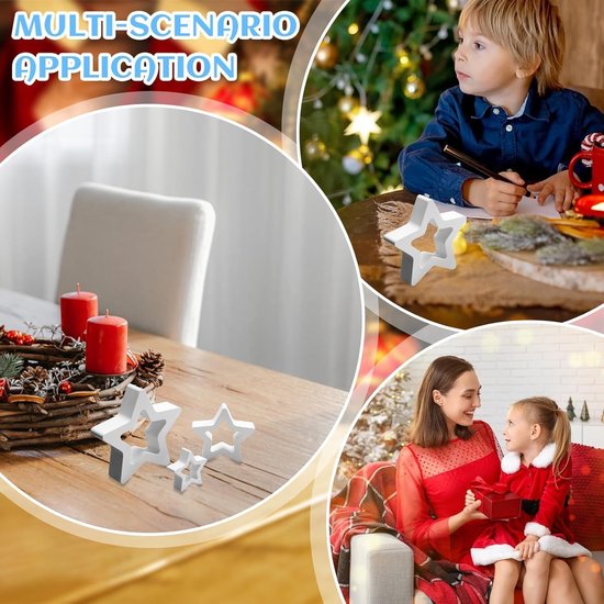 Gietvorm voor Kerstmis - Sterren, Kaarsvorm, Gipsvormen - Doe-Het-Zelf Kersthandwerk — afbeelding 2