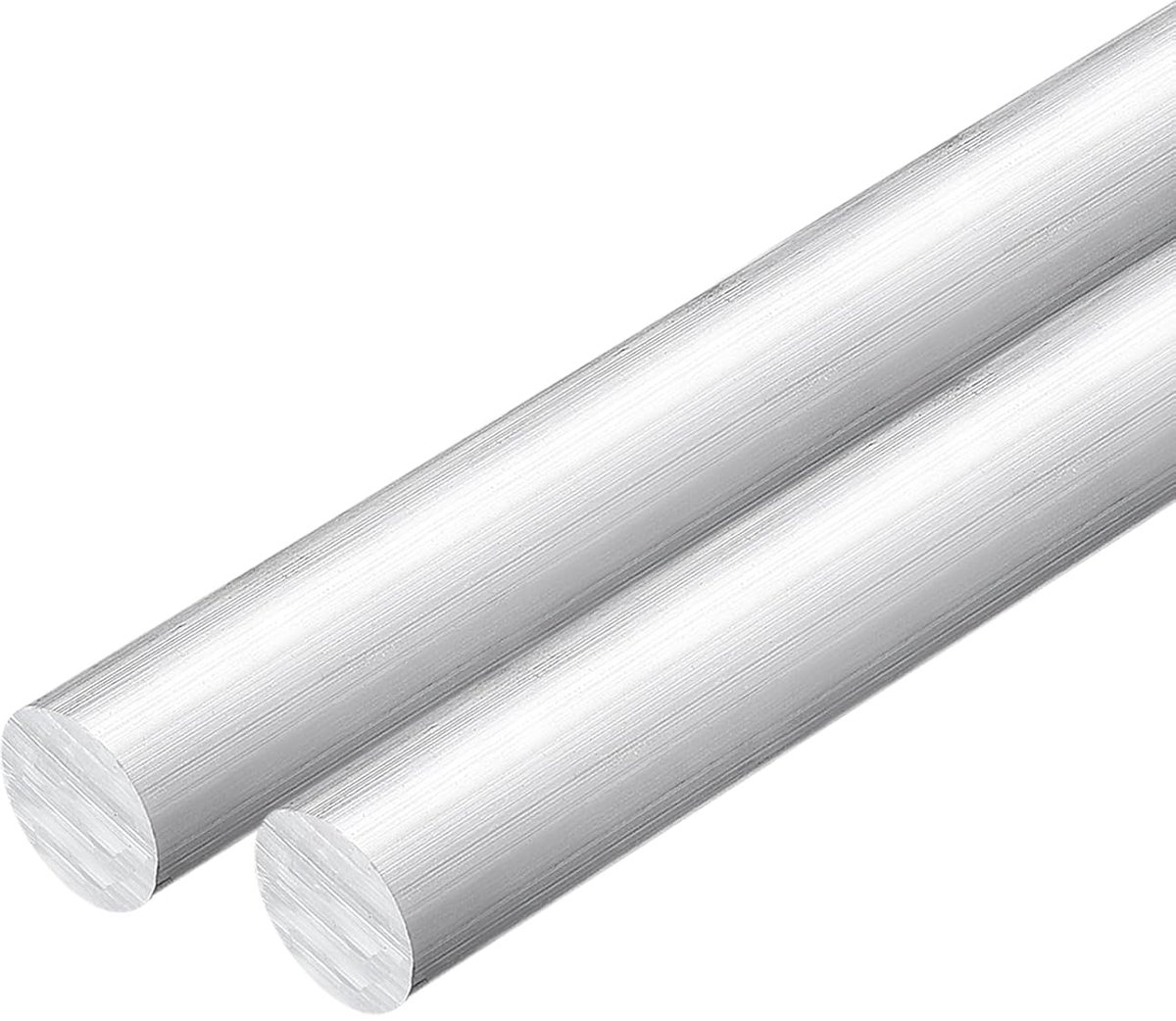 2 stuks 3/4 inch (19 mm) diameter ronde aluminium staaf, 3061 cm lang, 6061 aluminium rond materiaal voor aanhangers, garageprojecten