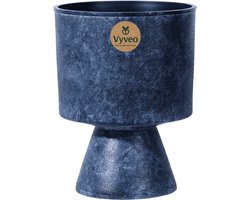 Vyveo - Bloempot Monolith - 27x35 - Donkergrijs (Retro) - Bloempot voor binnen en buiten - Lichtgewicht - Breukbestendig - Vorstbestendig - UV-bestendig