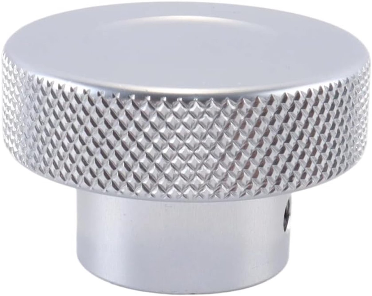 Mini handwiel, 40mm OD 5mm droeg Aluminiumlegering Knurling Handwiel voor Freesmachine draaibank, Silver Tone