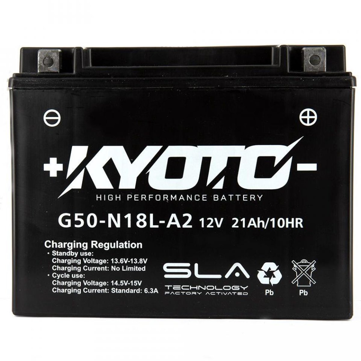 Batterie SLA Kyoto pour Moto Harley Davidson 1340 FLHT Electra Glide 1985 à 1986 Y50-N18L-A2 / 12V 21Ah Neuf