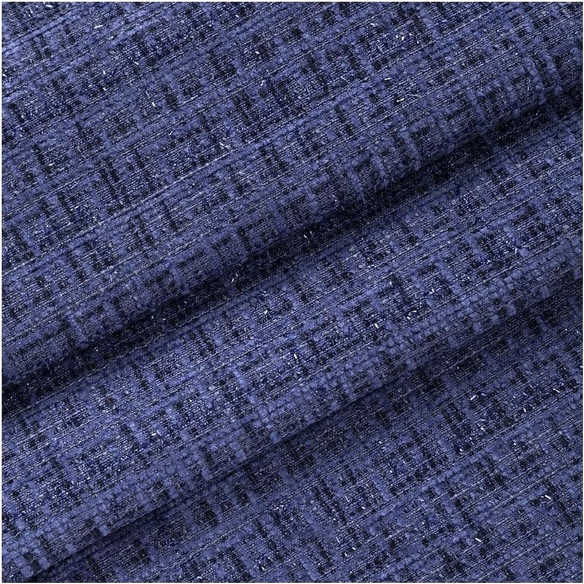 Stof per meter decoratieve stof stof om te naaien kleding DIY decoratie jas Schots stof blazer lichtgevend blauw