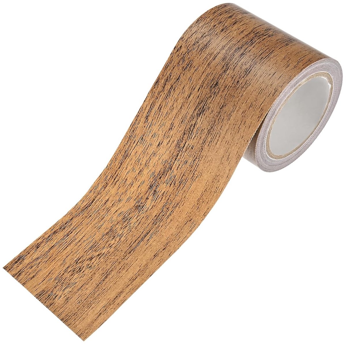 Plakband in hout-look, 57 mm x 45,7 m, sierlijsten, zelfklevend, randomranding, meubelrandband, waterdichte vloerreparatieband voor meubels, tafels, deuren (donkerbruin eiken)