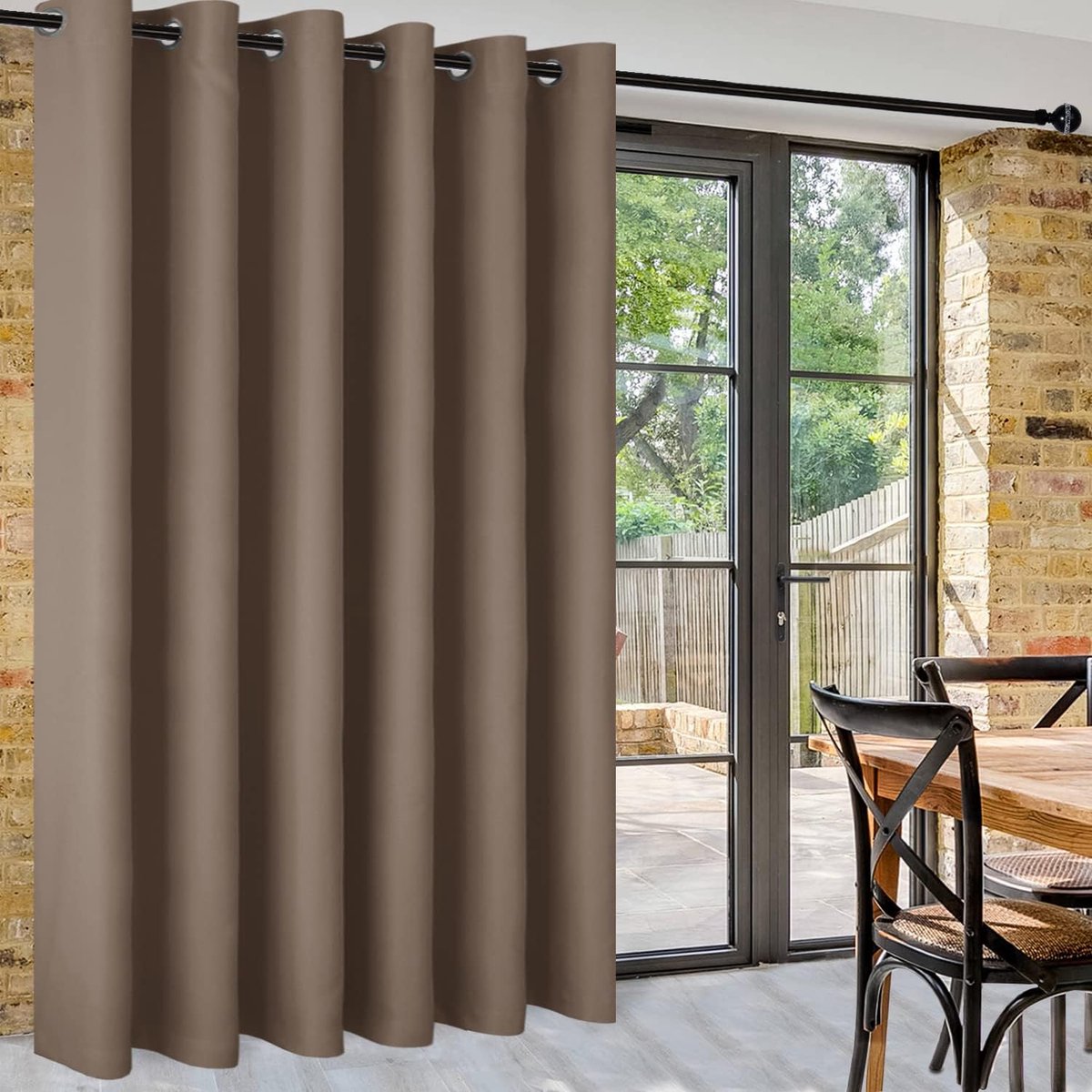 Raumtrenner Gordijnen H213xB254cm Thermogordijn Ondoorzichtige gordijn met inslagringen Tegen koude en hitte Geluidswerend Gordijn met zichtbescherming Warmte-isolerend voor slaapkamer woonkamer