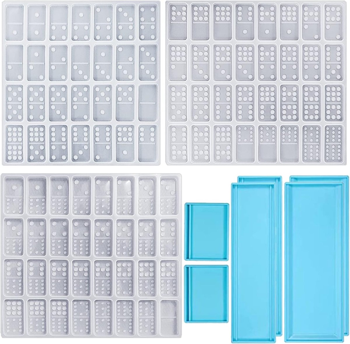 92 Holtes Dubbele 12 Siliconen Epoxy Hars Casting Jumbo Mallen En Doos Voor Diy Hanger Sieraden Ambachten Maken Tool