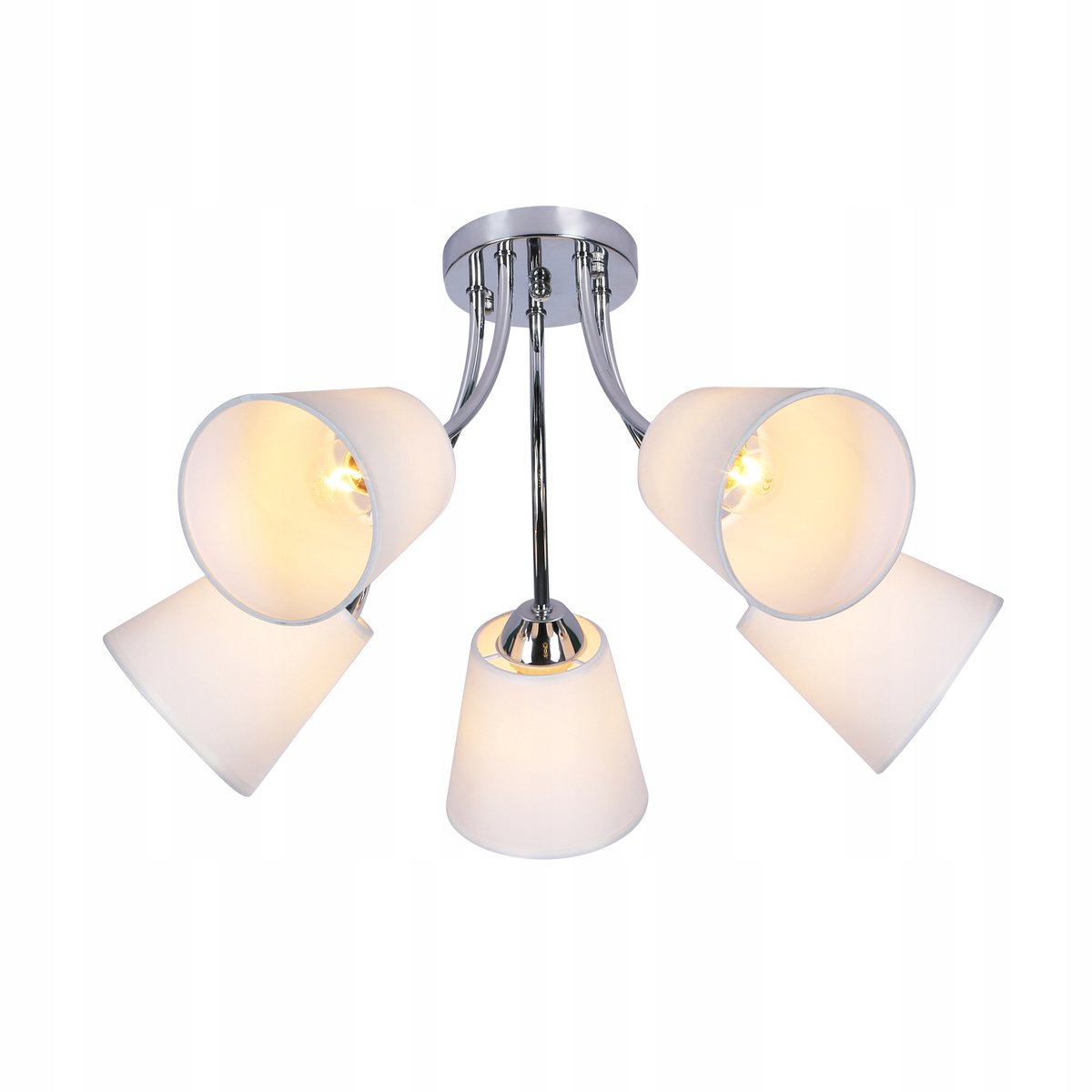 Camila Plafondlamp 5-lichts Chroom Scandinavische Stijl Ø60cm E27
