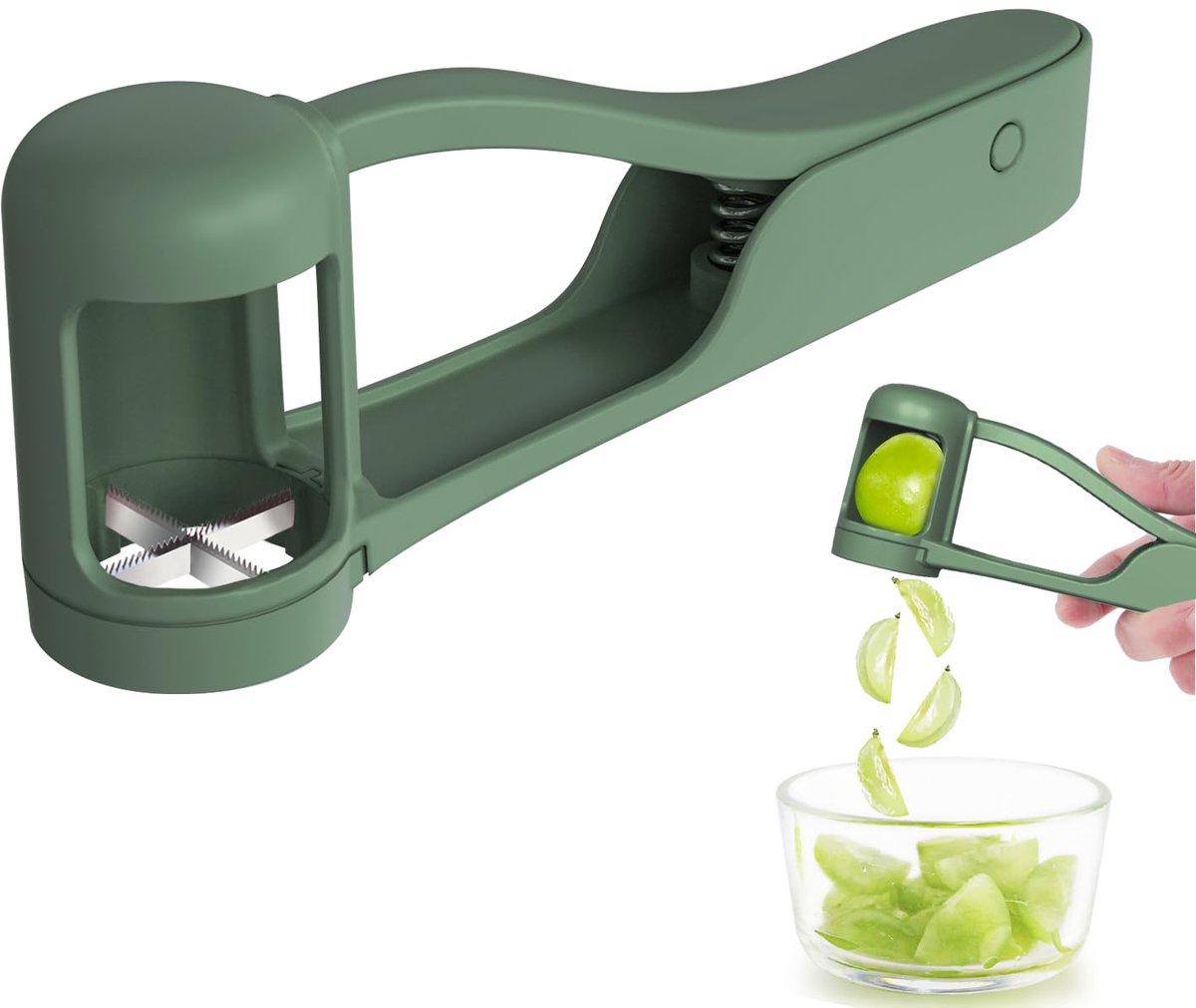 Fruit Cutter voor Kinderen - Groene Snijder voor Druiven, Tomaten en Bessen