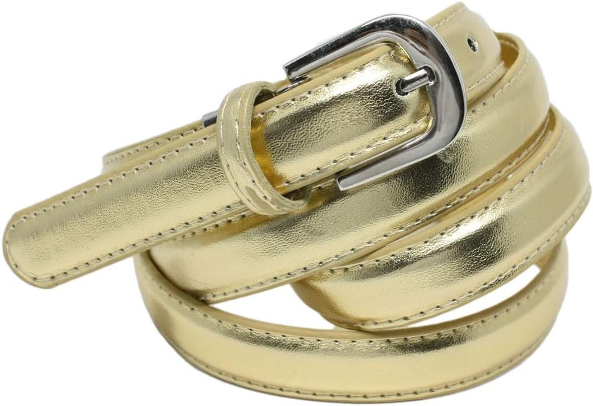 Dunne damesriem 2 cm van rundleer korst verstelbaar 120 cm