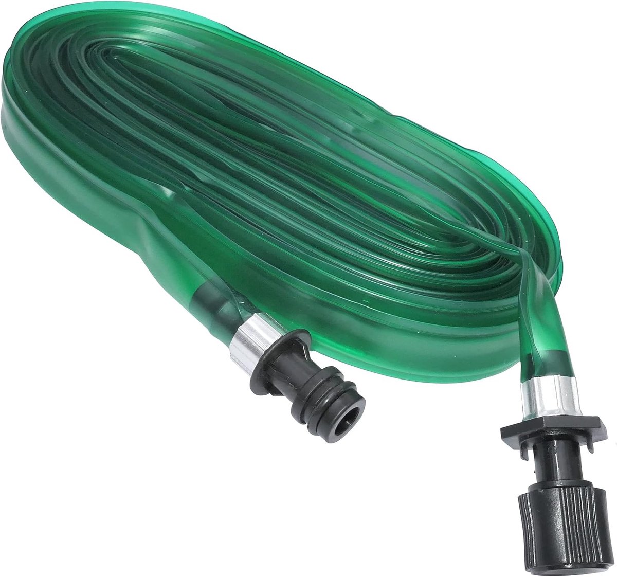 - C48775 - platte bewateringsslang - druppelrubber Ø16 mm - lengte 7,5 m - met snelkoppeling - tuingereedschap