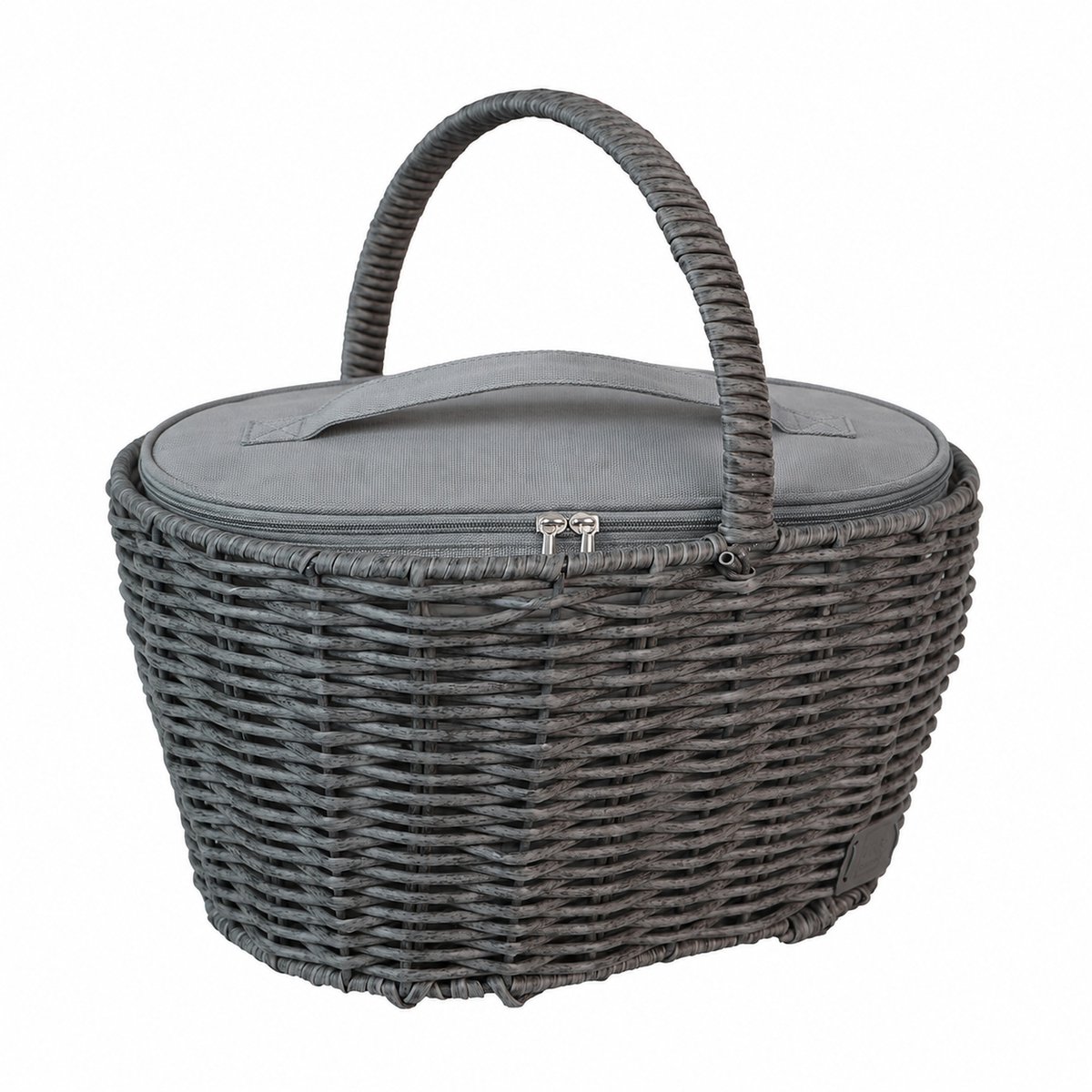 UNUS® Boodschappenmand met koeltas rotanlook grijs of bruin 2 maten