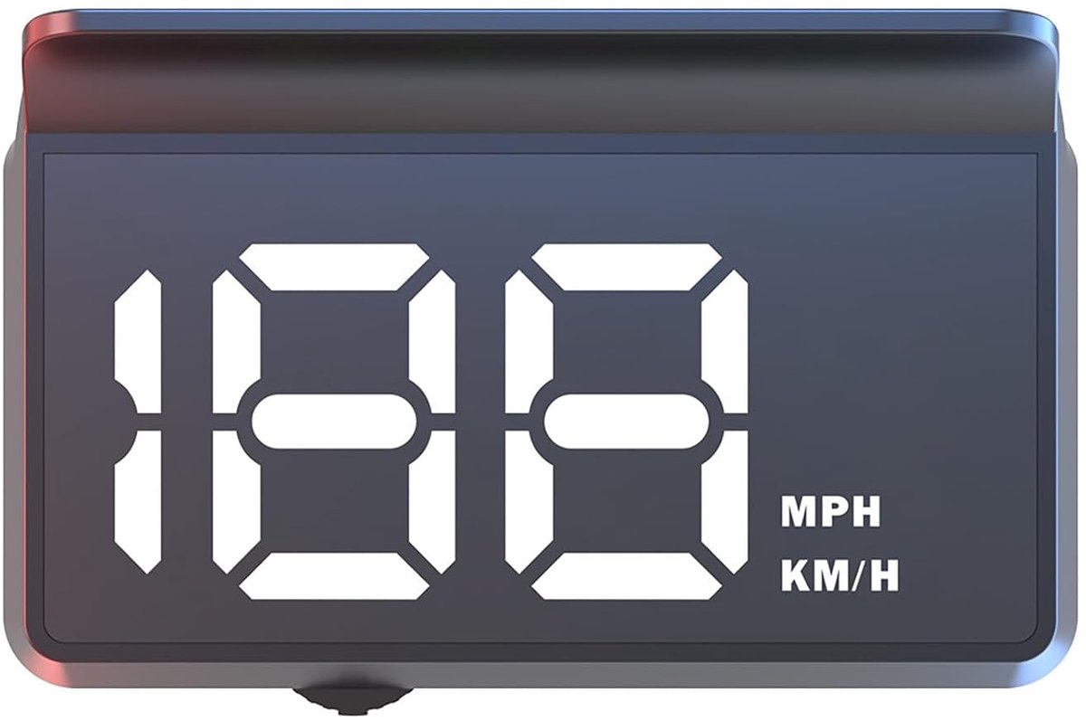 - HUD Head-Up-display met hologografische projectie op de voorruit - GPS-snelheidsweergave voor auto en motorfiets | Digitale snelheidsmeter met waarschuwing bij overschrijding van de snelheid