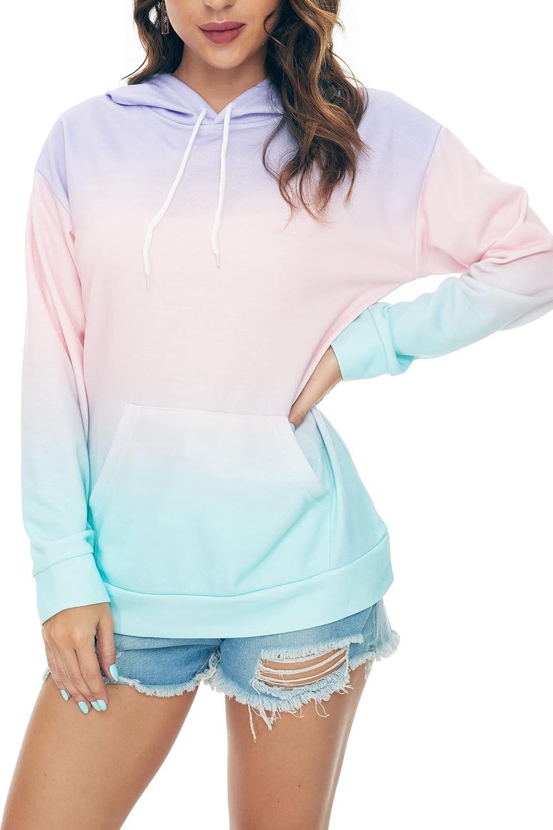 Dames Batik Hoodie Kawaii Print