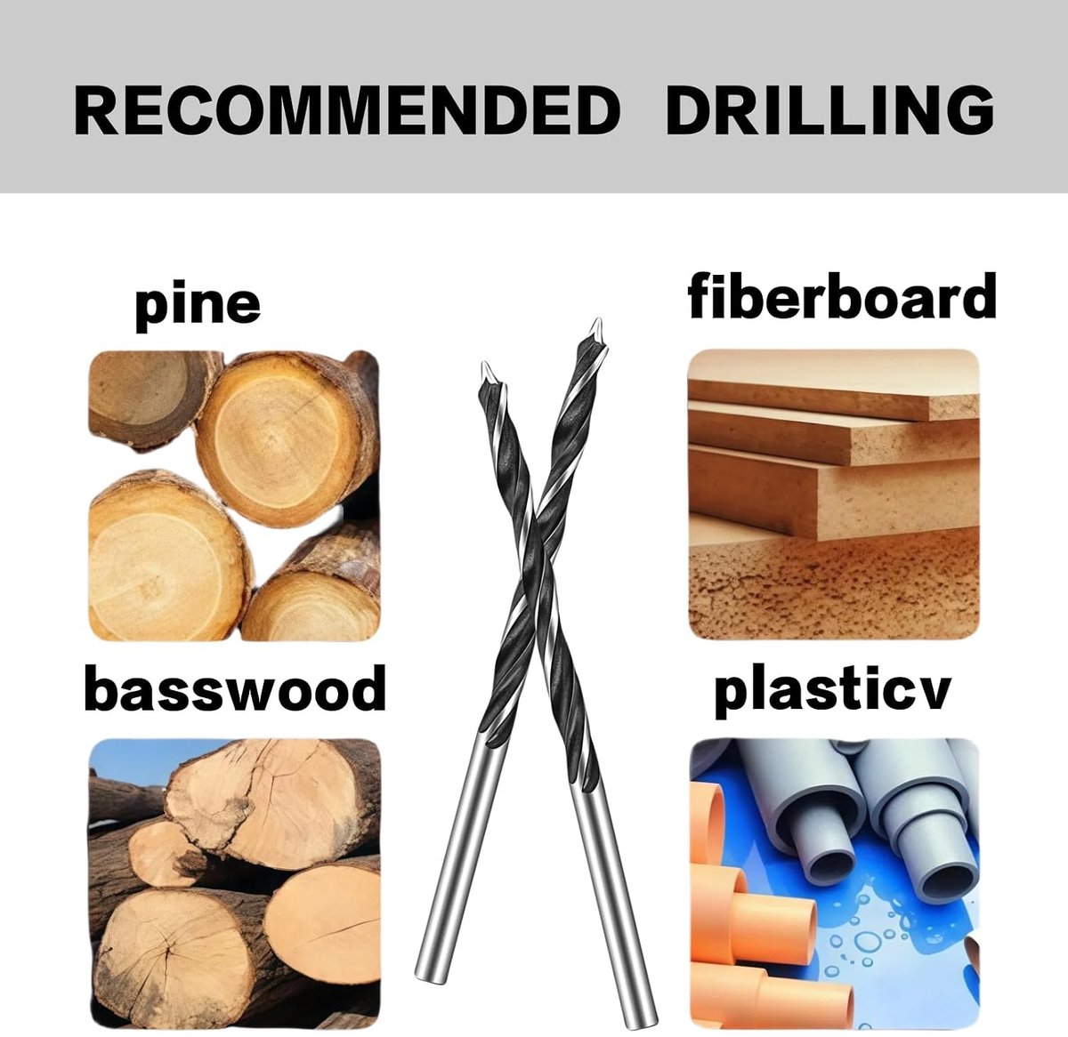 Boor voor hout, 3 mm, professionele set met spiraalboor voor nauwkeurig boren in hout, kunststof en rubber, 10 stuks
