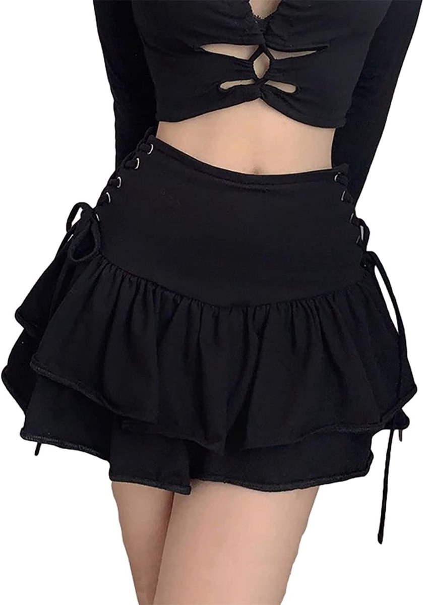 Dames sexy Y2k traprok gothic kleding dames rave-outfits voor vrouwen