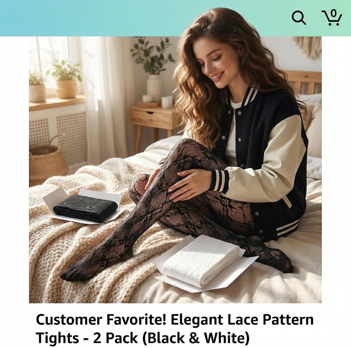 Elegante Kousen met Kant en Bloemenpatroon - Wit en Zwart Gehaakte Kousen met Mesh Structuur - Perfect voor Ballet, Cosplay en Feestjes - Elastisch en Comfortabel voor Dagelijks Gebruik