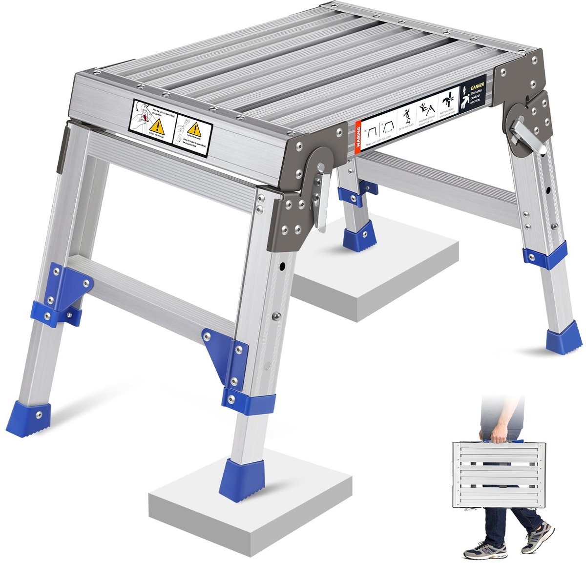 SolidKeus - Verstelbare Aluminium Werkplatform met Veiligheidsvergrendeling