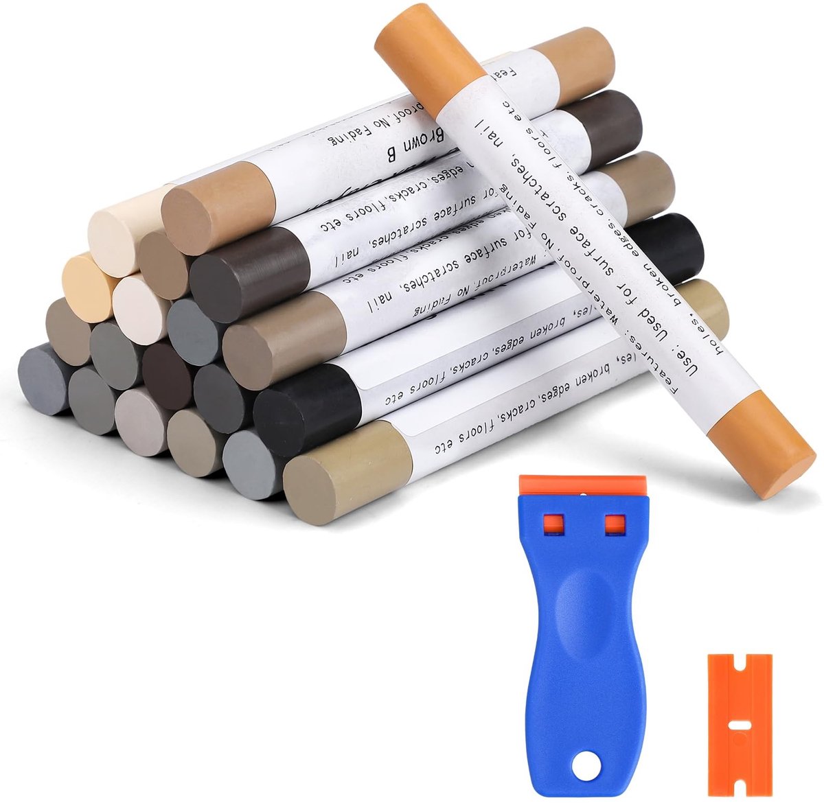 SolidKeus - Meubelherstel Wax Crayons Kit met 20 Kleuren