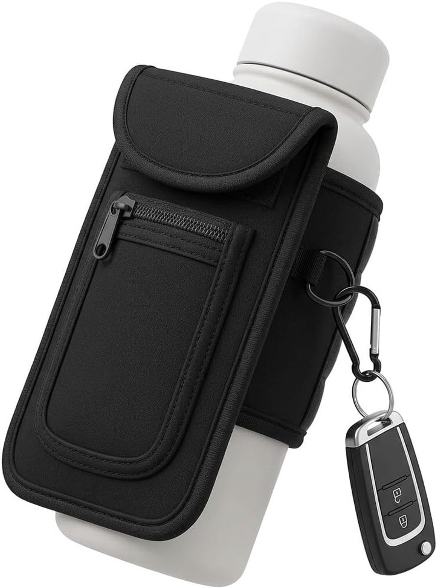 Praktische magnetische fleshouder met karabiner voor gym, ideaal voor mobiele telefoon en sleutels, handige gymtas accessoires