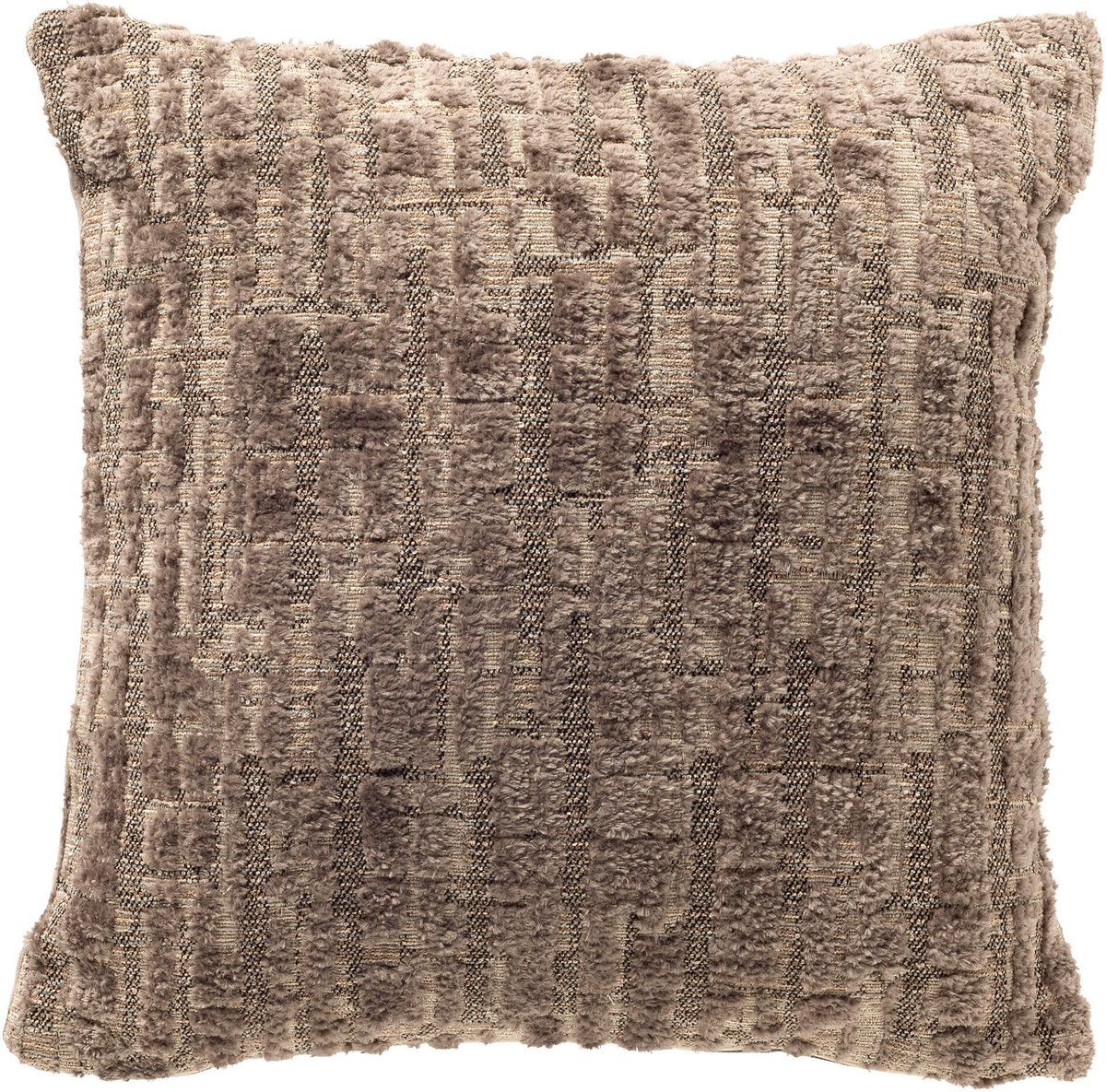 Dutch Decor REMUS - sierkussen 45x45 cm - bouclé - Driftwood - taupe - Inclusief binnenkussen - Luxe kussens voor woonkamer & bank