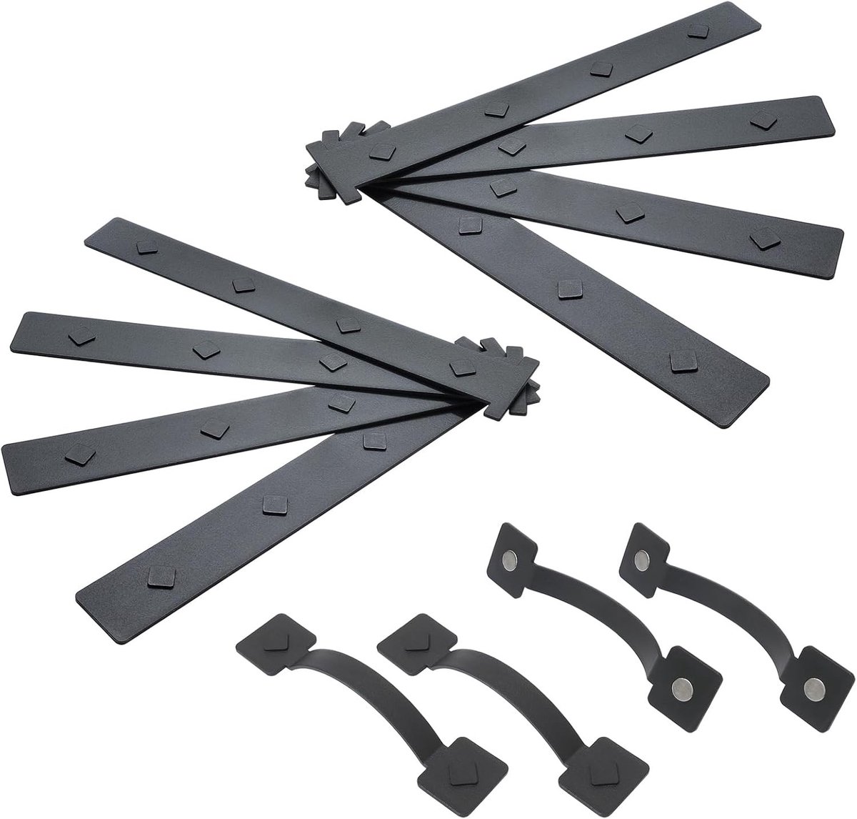 Decoratieve Magnetische Hardware voor Garagedeuren - Set met 8 Faux Scharnieren en 4 Handgrepen voor Verbeterde Uiterlijk en Stijl