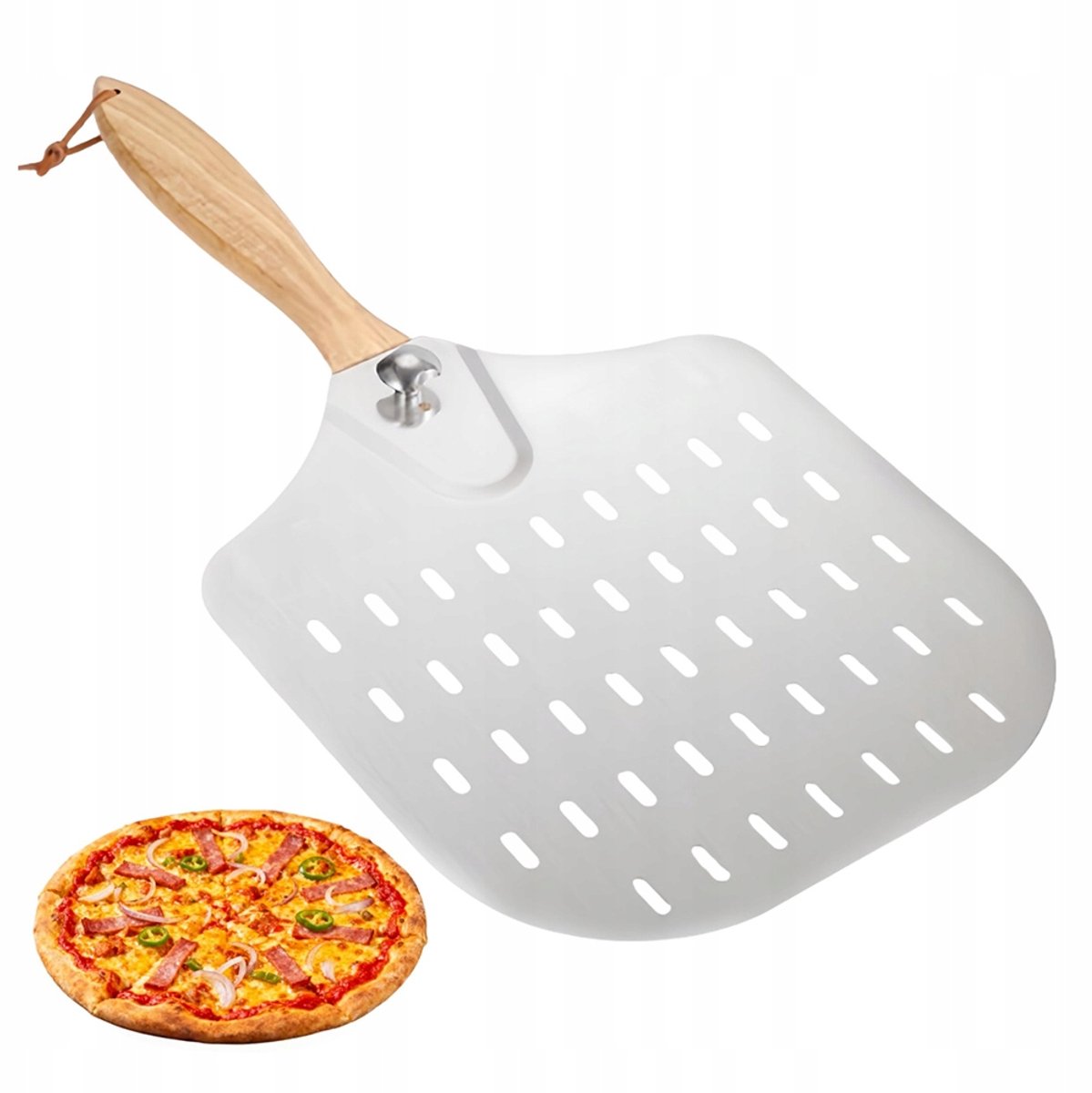 Grote Pizzaplank met Handvat - Roestvrij Staal