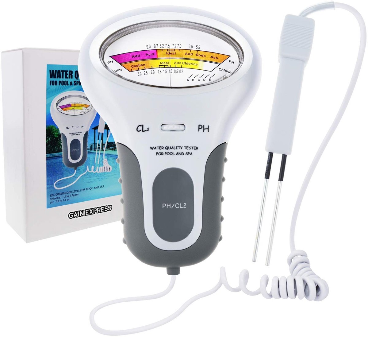 SolidKeus - 2-in-1 Chlorine & pH Meter voor Zwembaden