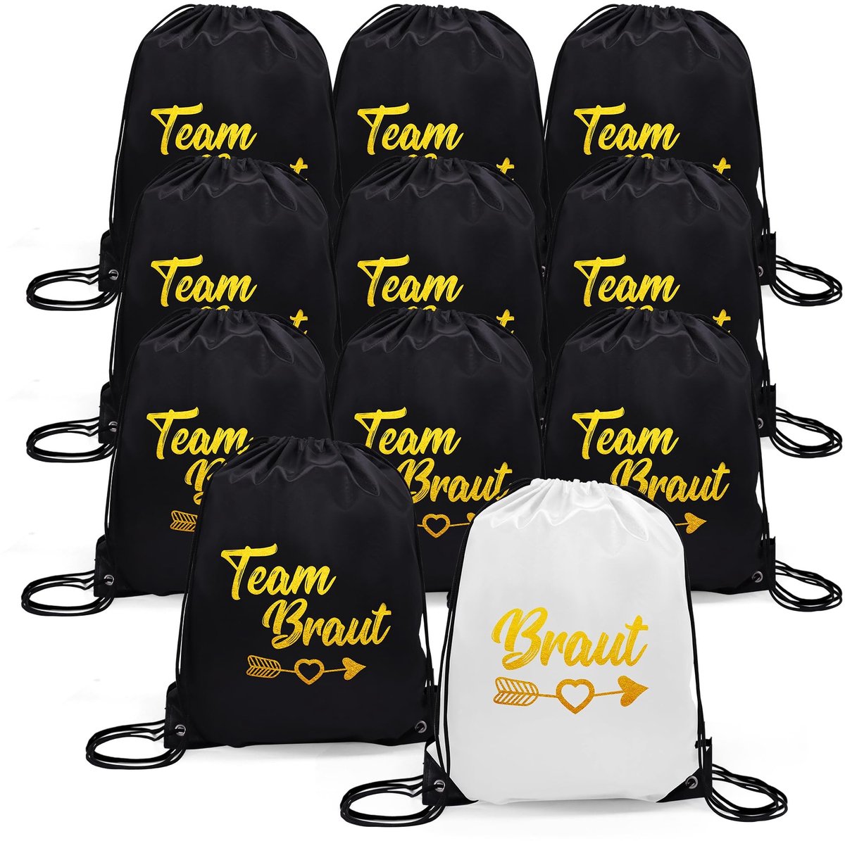 SolidKeus - Team Bride Gym Bag Set met 11 Stuks voor Bachelorette Party