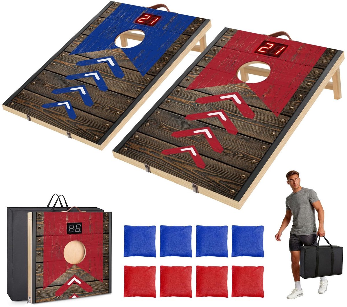 SolidKeus - Opvouwbaar Cornhole Spelset 90 x 60 cm