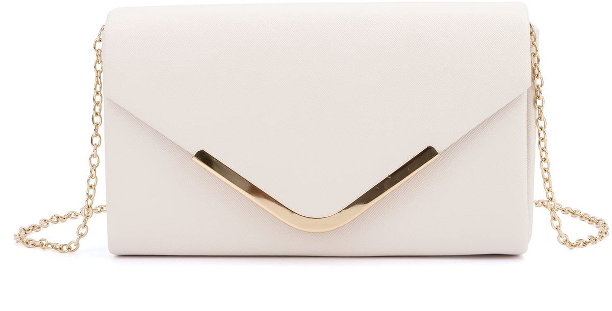 SolidKeus - Vrouwen Faux Leren Envelop Avondtas met Clutch voor Bruiden