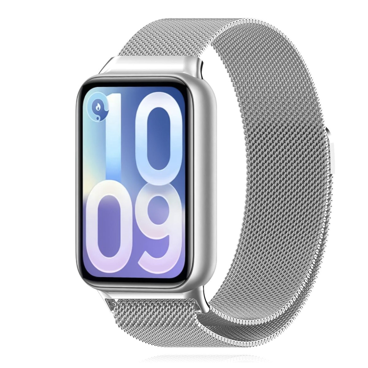 SolidKeus - Magnetische RVS Horlogeband voor Smartwatch in Zilver