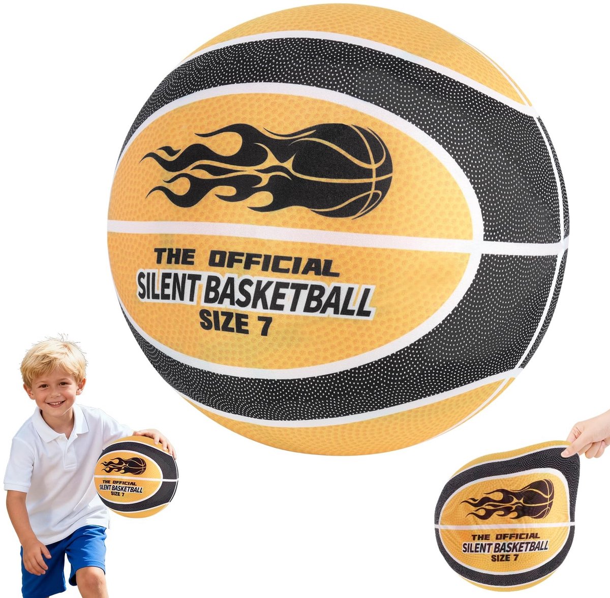 SolidKeus - Stille Basketbal, Maat 7, 24 cm