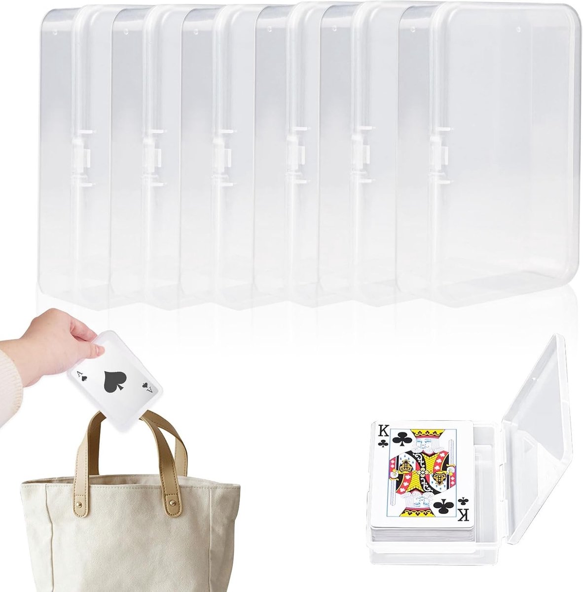Lege Transparante Plastic Opbergdozen voor Speelkaarten - Herbruikbare Tray voor Hobby, Knutselen en Sieraden