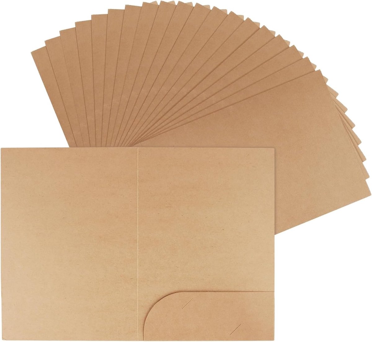 20 Stuks A4 Kraft Papieren Mappen, Bruine Foolscap Mappen voor Kantoor en Organisatie